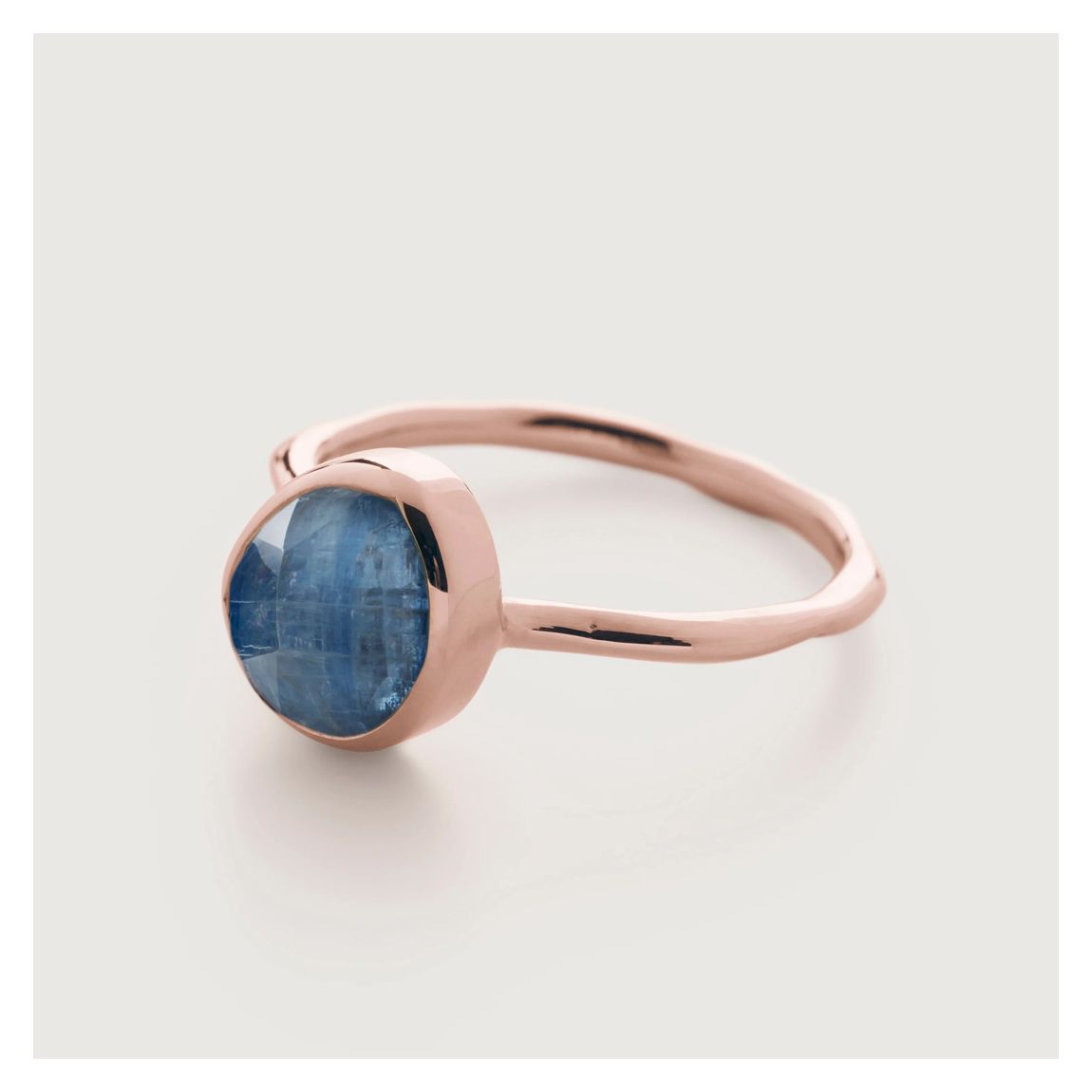 Kyanite Rose Plated Siren Stacking Ring main product photo
