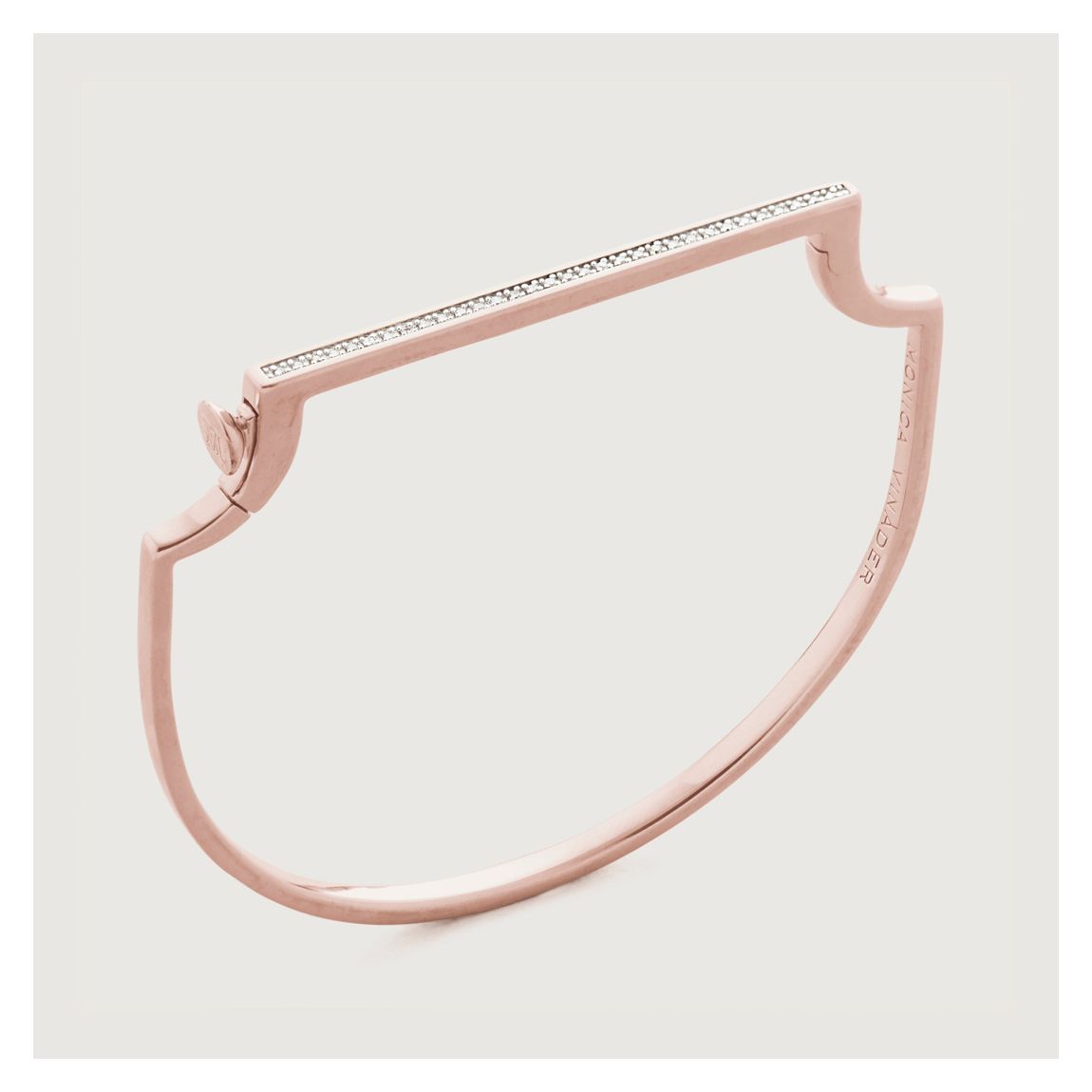 Rose Gold RP Signature Skinny Diamond Bangle main product photo