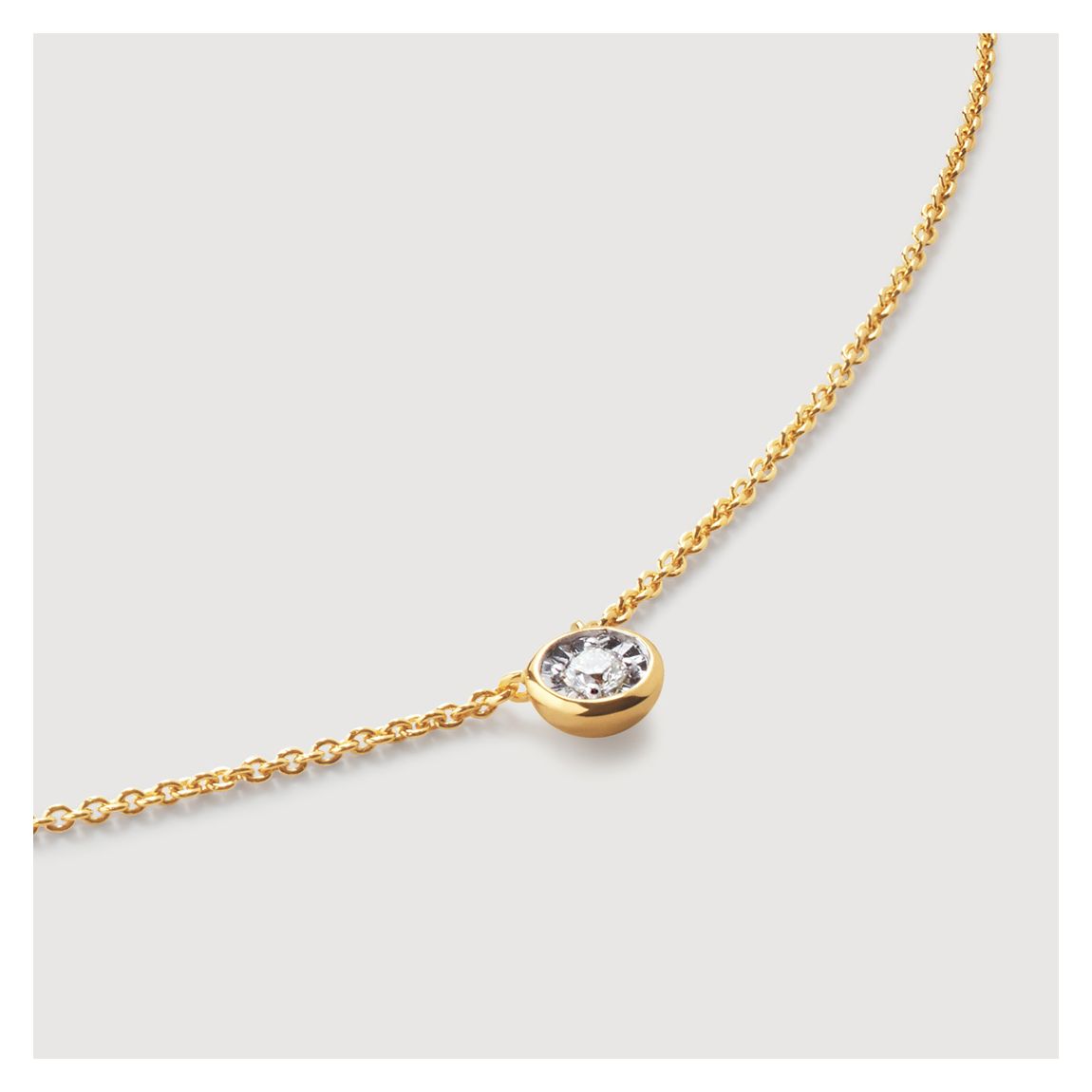 Gold Lab Grown Diamond Essentials Necklace main product photo