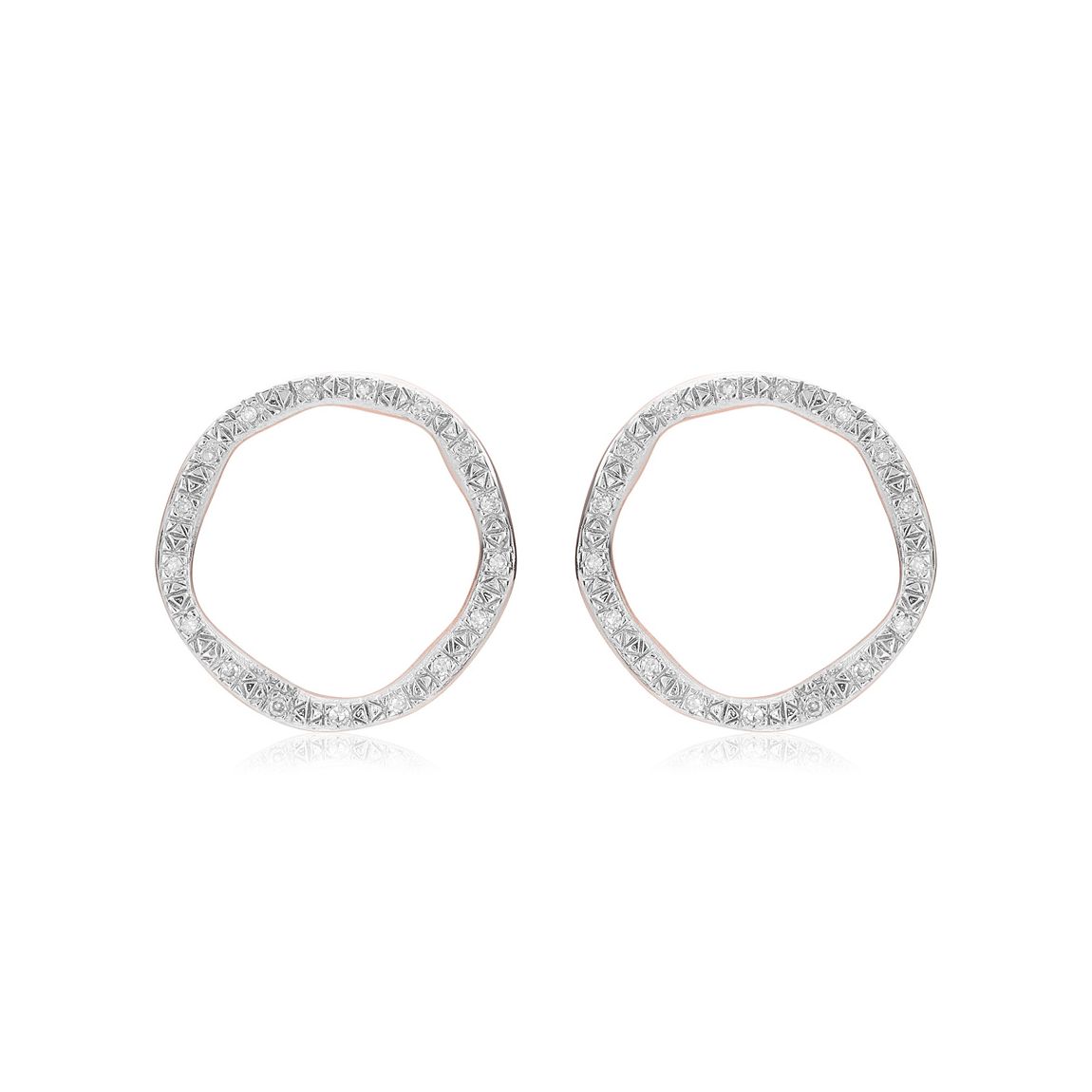 Rose Gold Riva Large Circle Stud Earrings main product photo