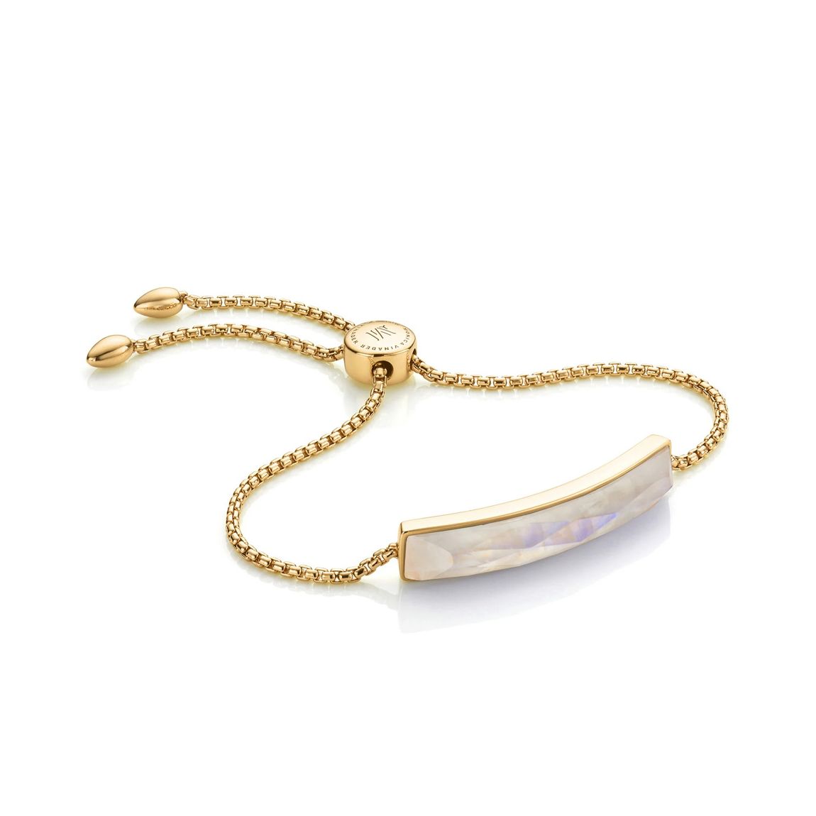 Moonstone Gold Plated Baja Facet Bracelet main product photo