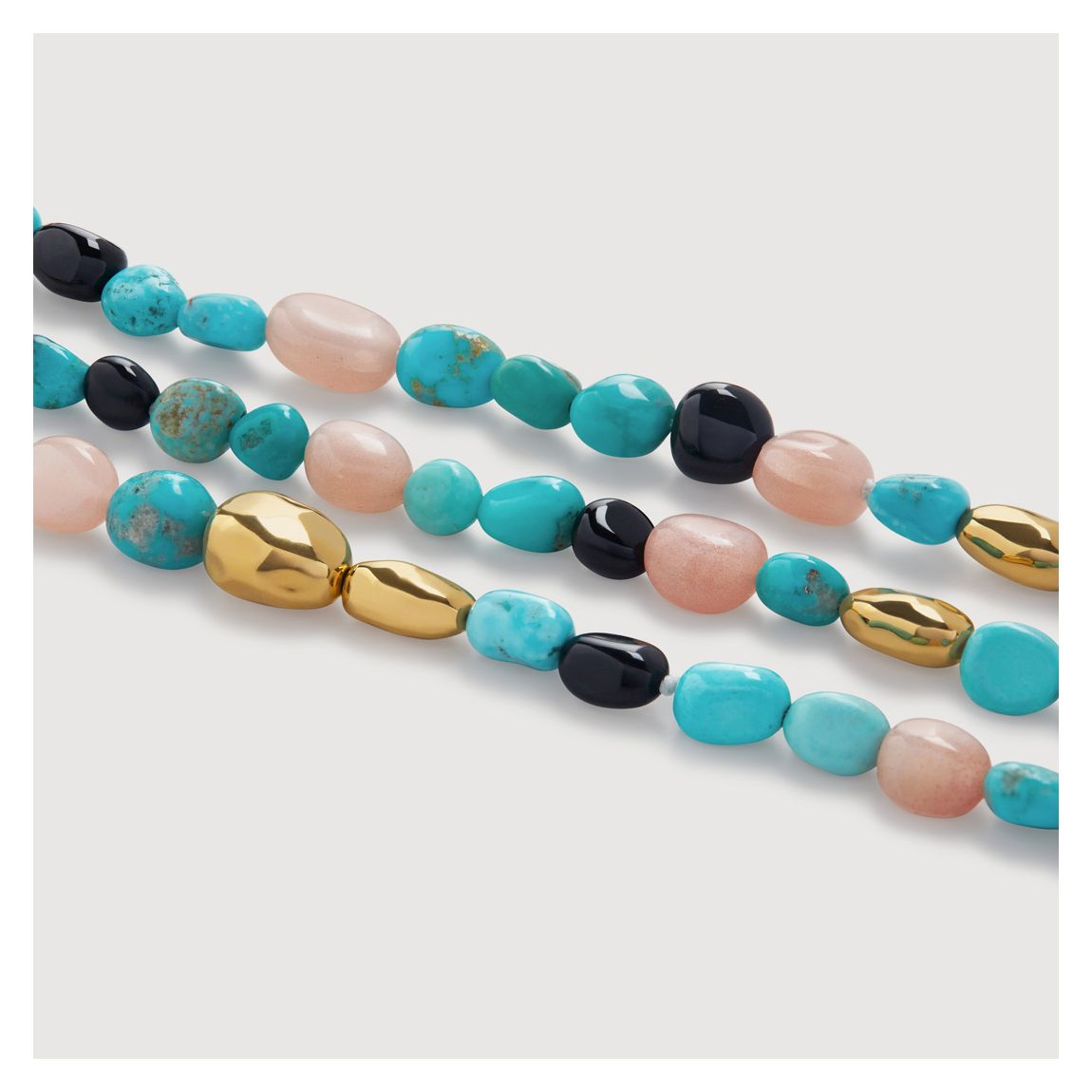 Gold Rio Multi Gemstone Beaded Necklace main product photo