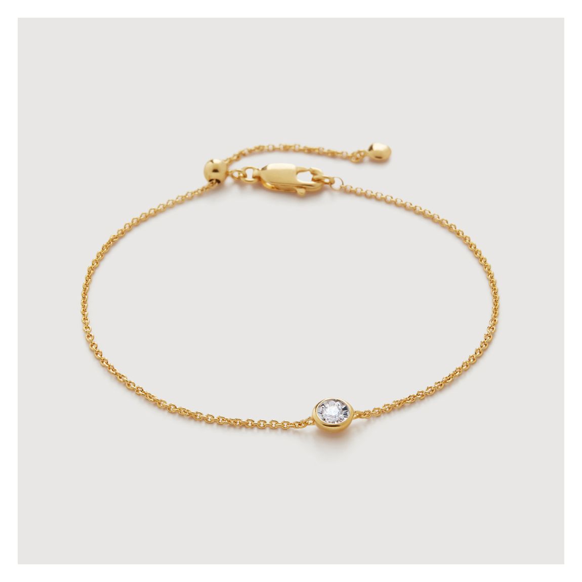 Gold Lab Grown Diamond Solitaire Bracelet main product photo