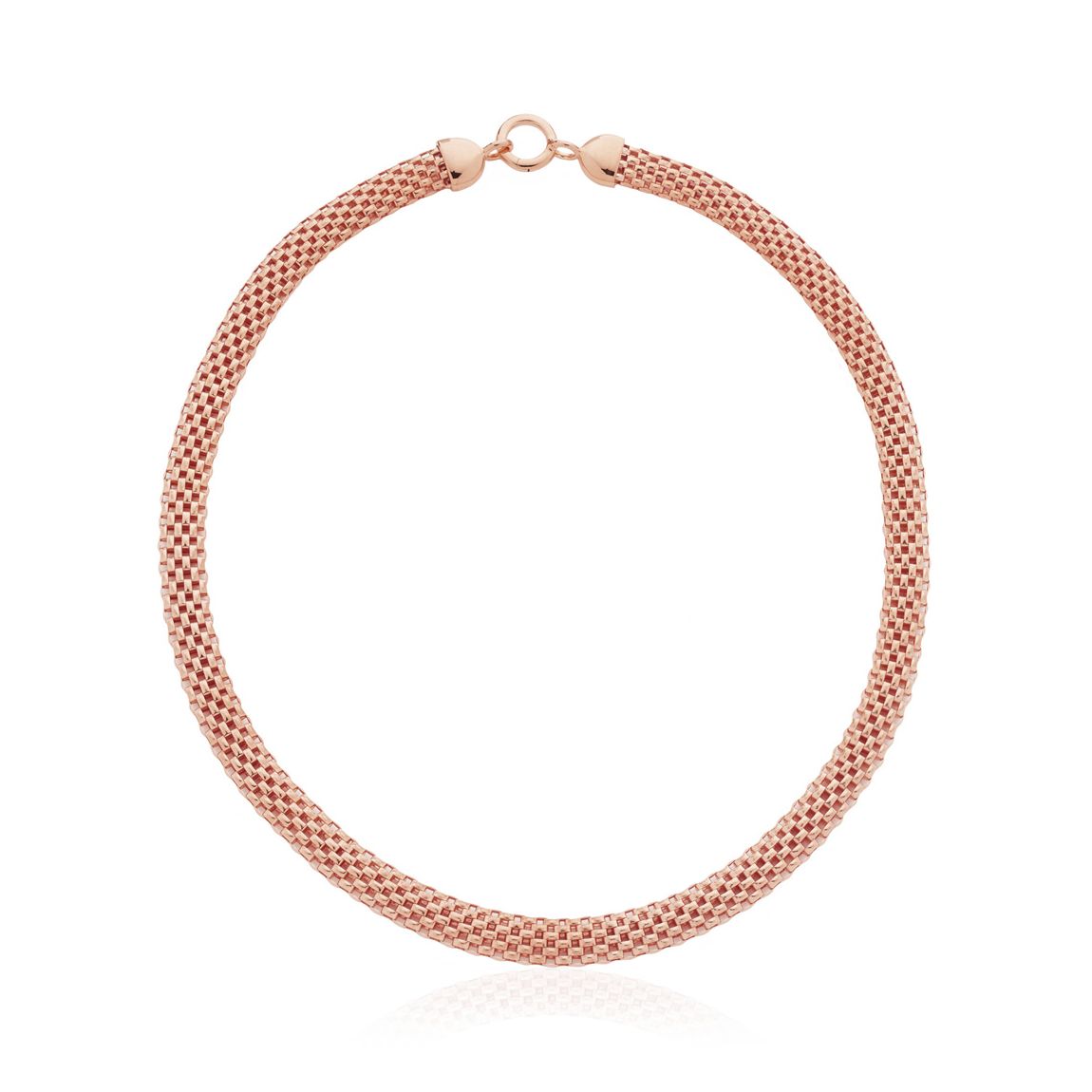 Rose Gold Heirloom Woven Chain Necklace main product photo