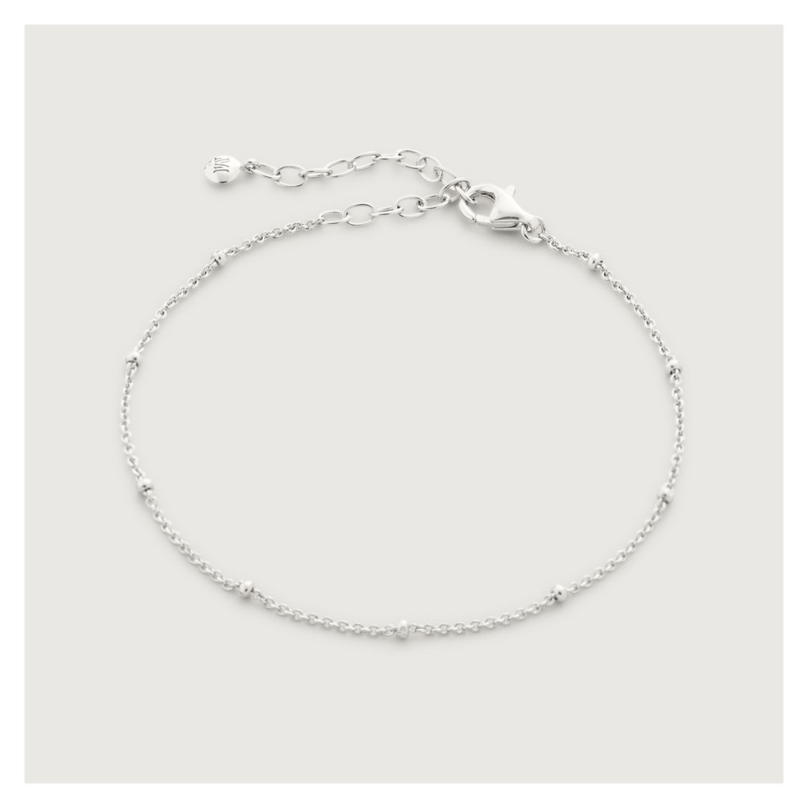 Silver Fine Beaded Chain Bracelet main product photo