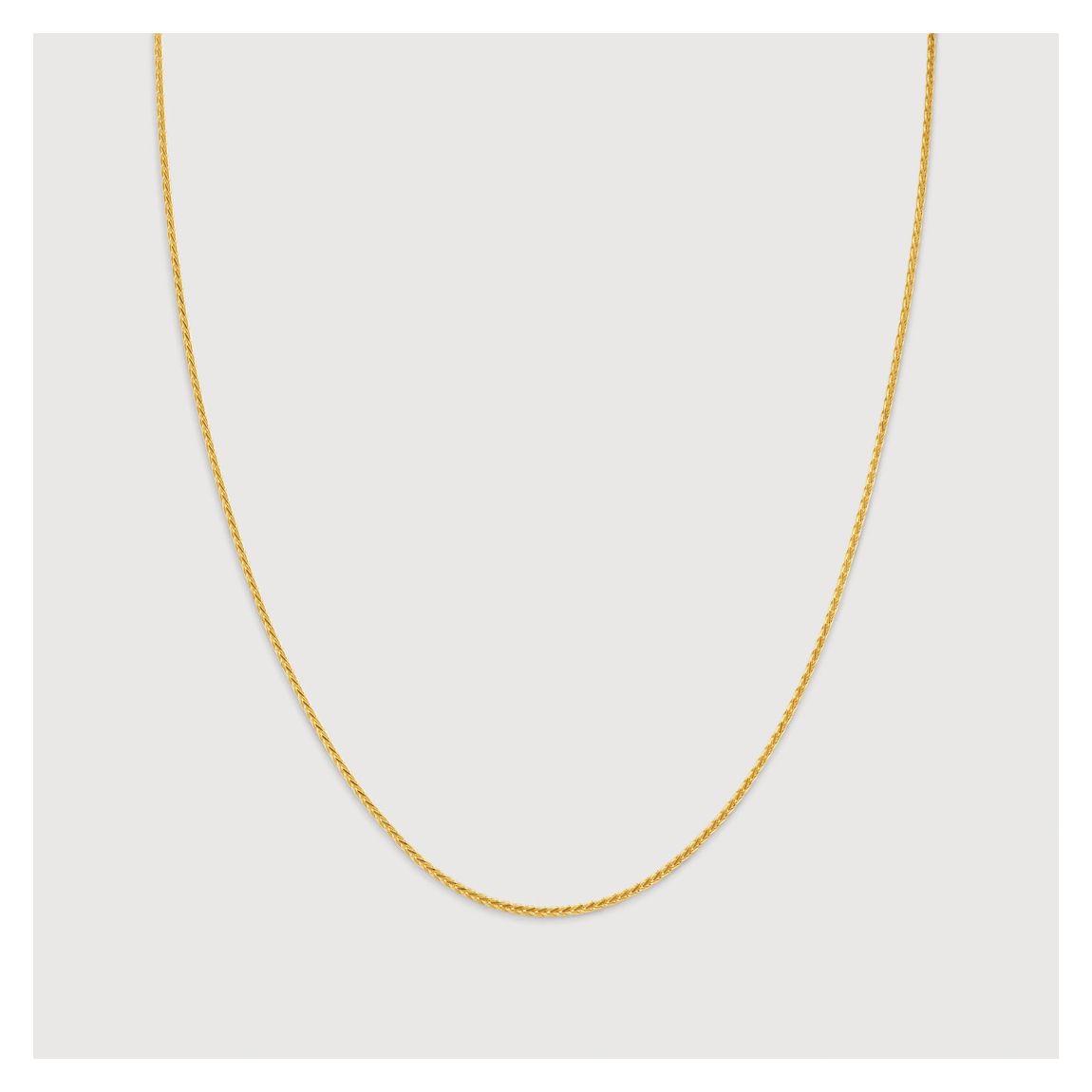 Gold Plated Round Spiga Chain Necklace main product photo