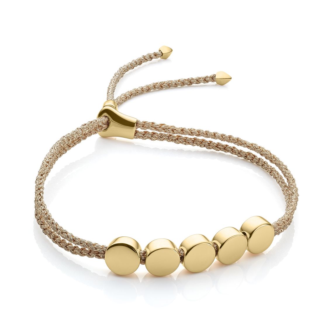 Gold Metallica Gold Plated Linear Bead Friendship Bracelet main product photo