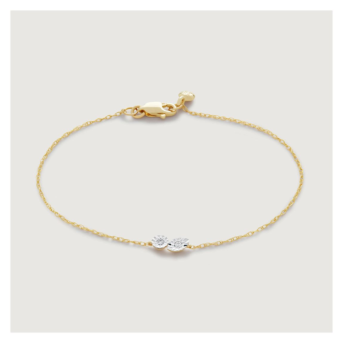 Yellow Gold Diamond YG Diamond Duo Chain Bracelet main product photo