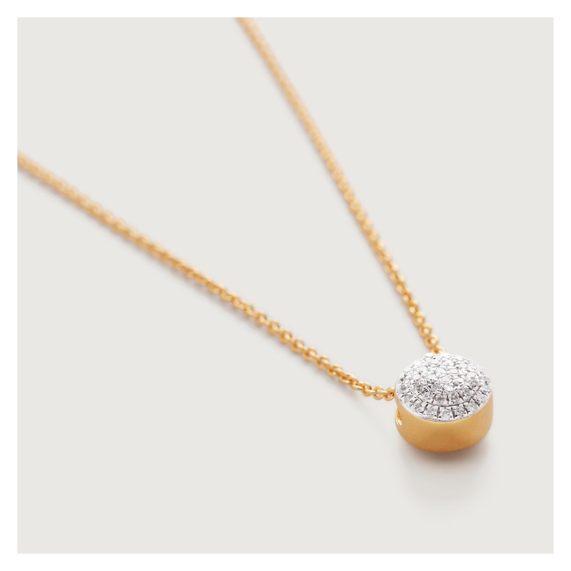 Gold Diamond Fiji Button Diamond Necklace main product photo