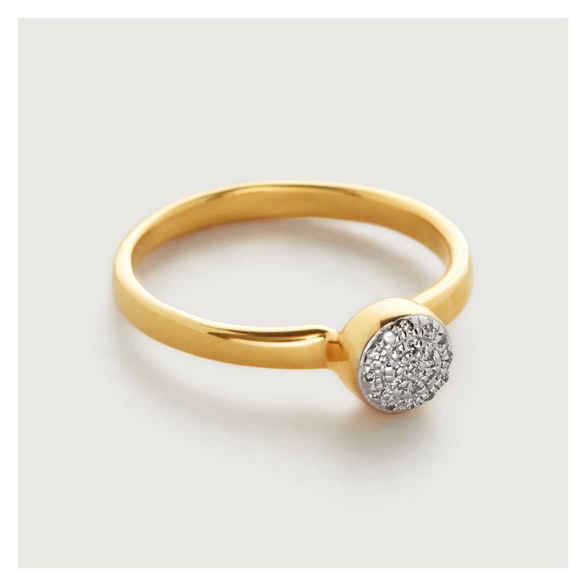 Gold Plated Fiji Mini Button Stacking Ring main product photo