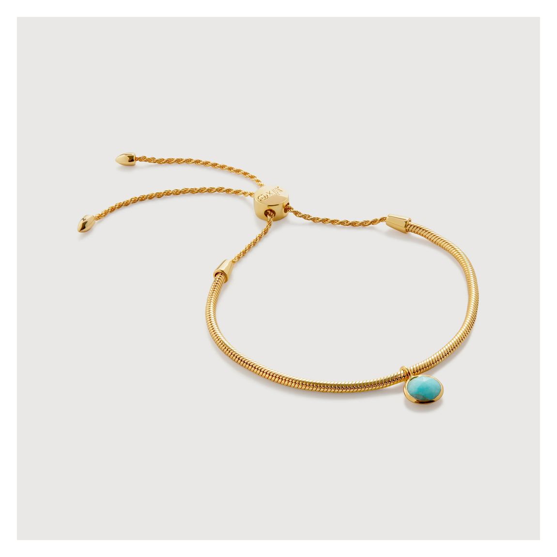 Eclipse Gemstone Friendship Chain Bracelet - Amazonite main product photo