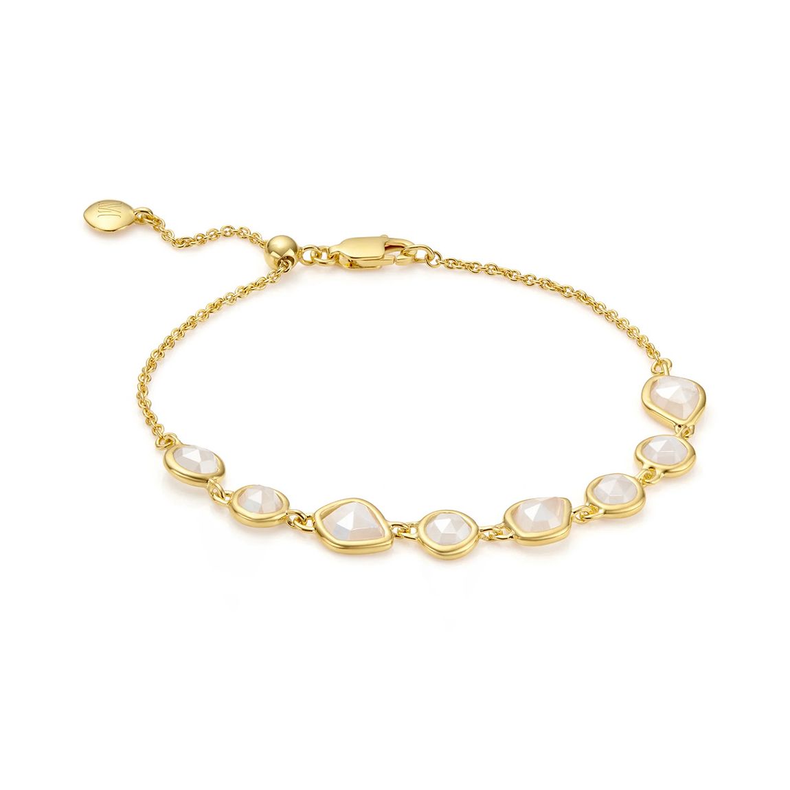 Gold Plated Siren Mini Nugget Cluster Bracelet main product photo