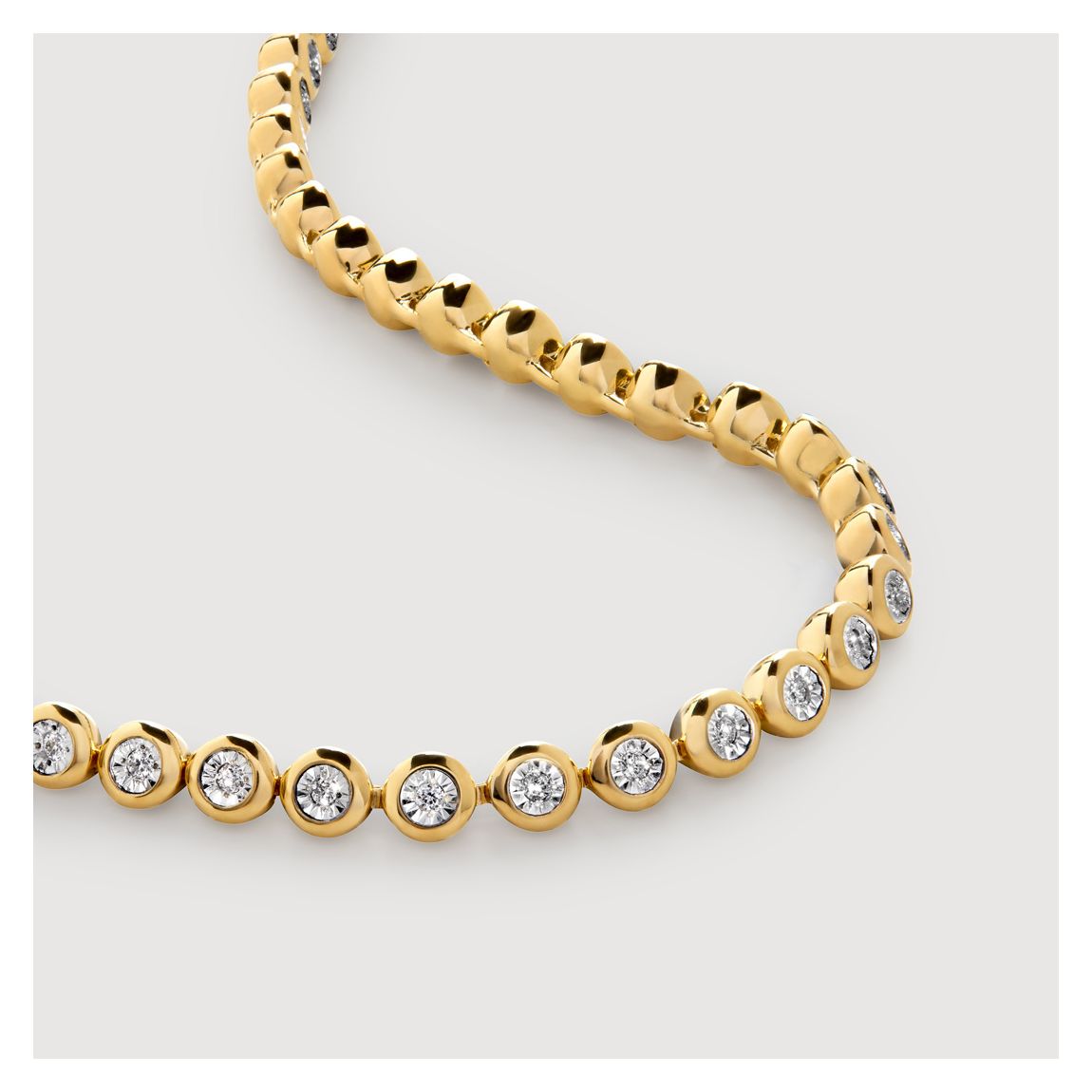 Gold Plated Lab Grown Diamond Essential Tennis Bracelet main product photo