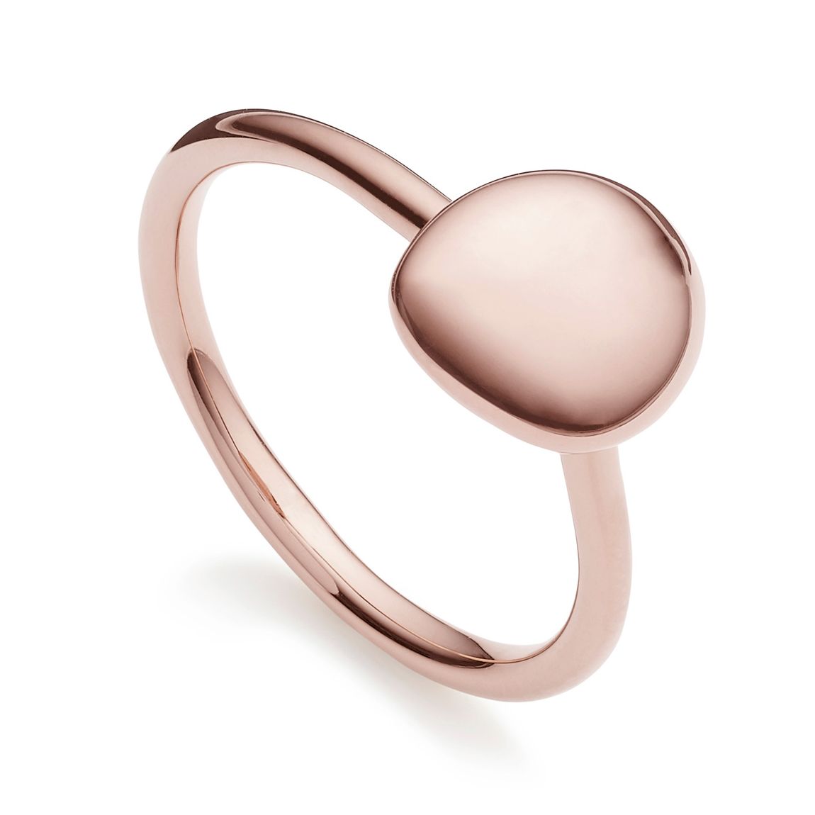 Rose Gold Nura Small Pebble Stacking Ring main product photo
