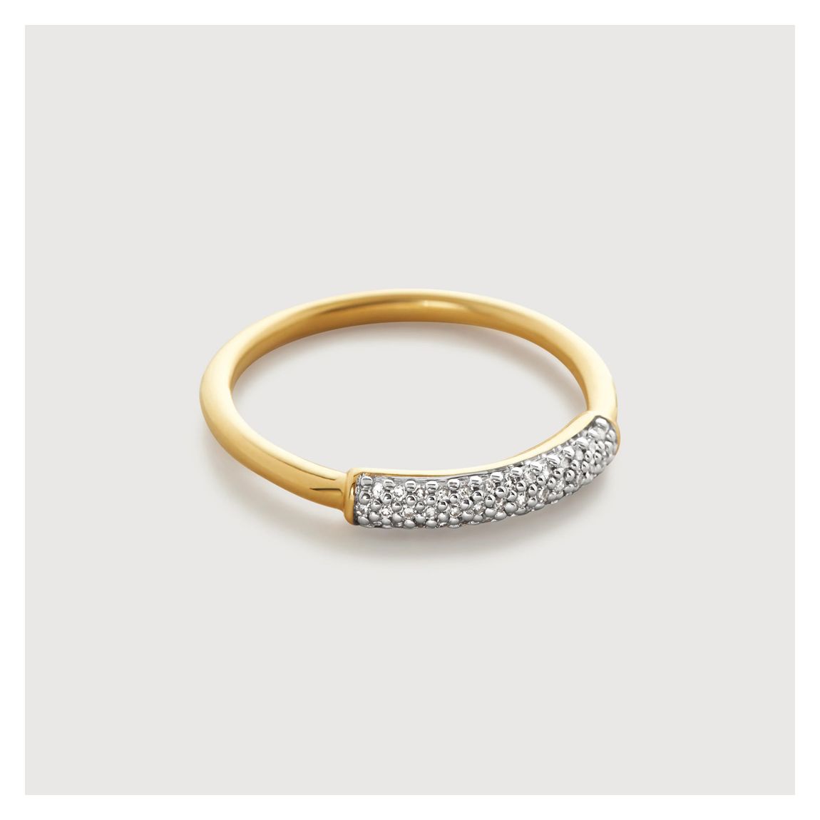 Gold Diamond Fiji Bar Stacking Ring Size M main product photo