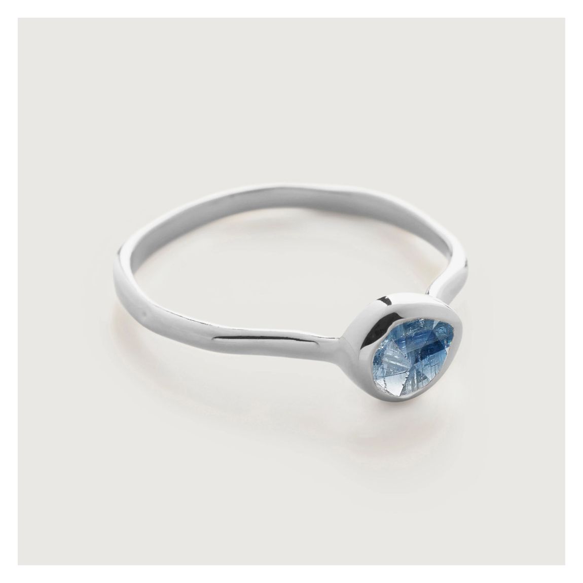 Silver Kyanite Siren Small Stacking Ring main product photo