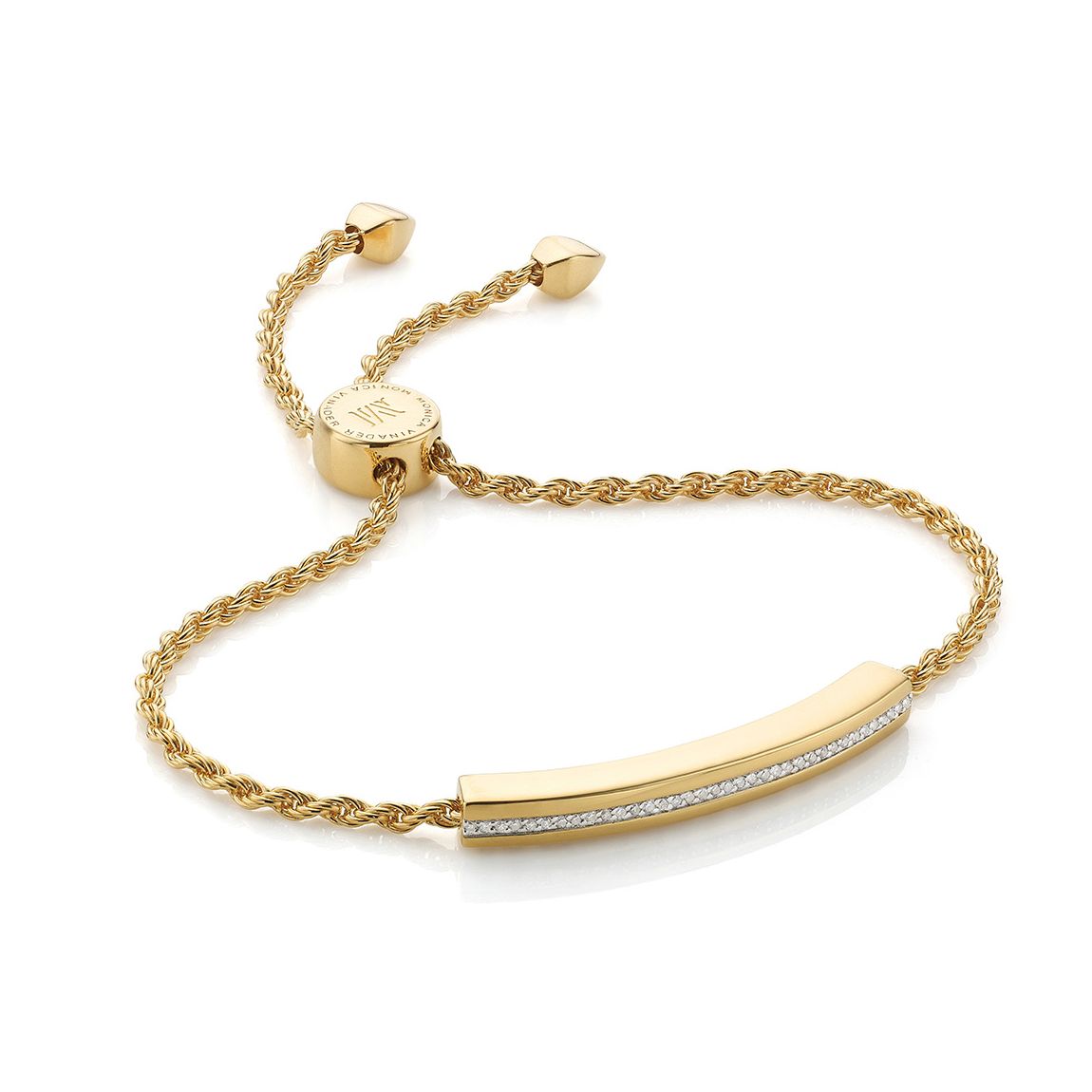 Gold Linear Diamond Chain Bracelet main product photo