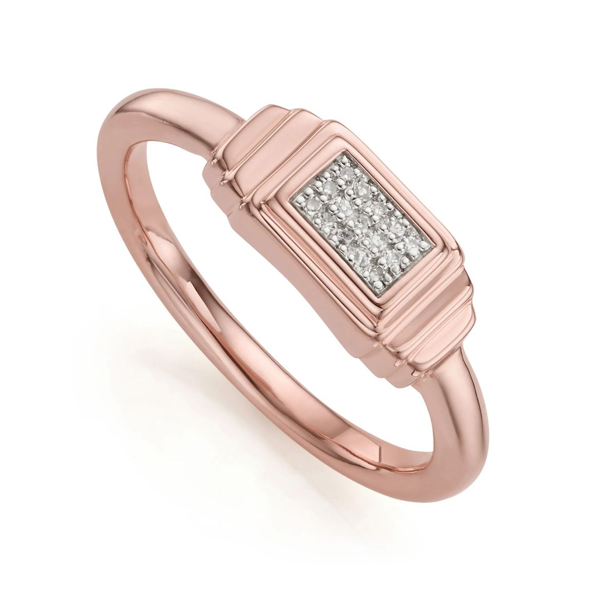 Rose Gold Baja Deco Diamond Ring Size I main product photo