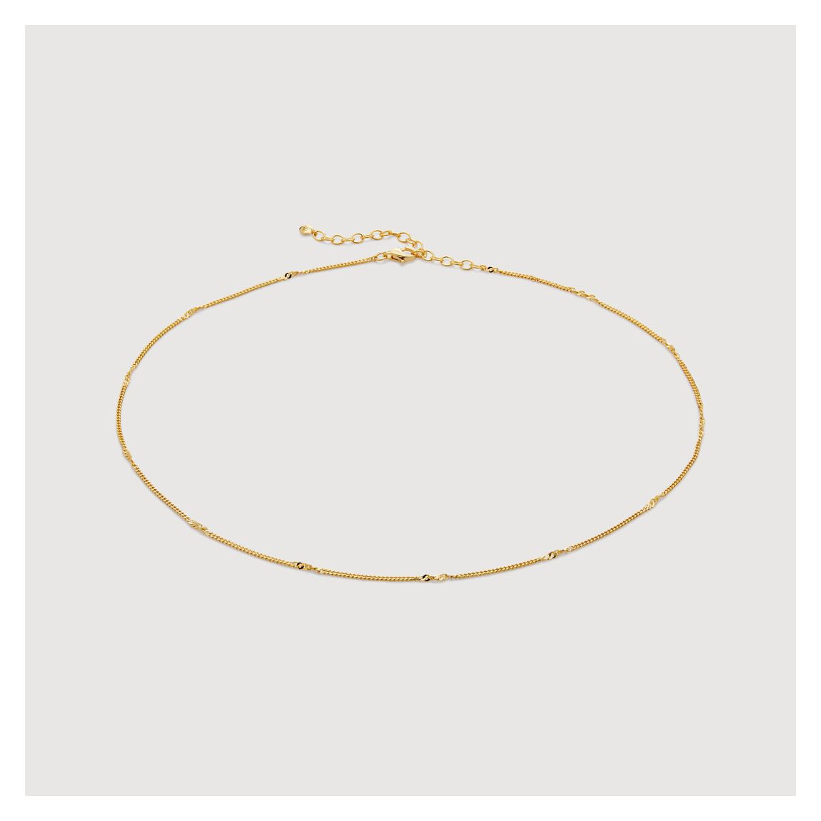 Gold Plated Curb Twist Choker Necklace main product photo