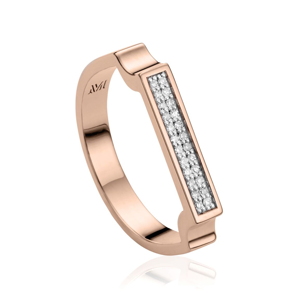 Rose Gold Signature Diamond Ring Size I main product photo
