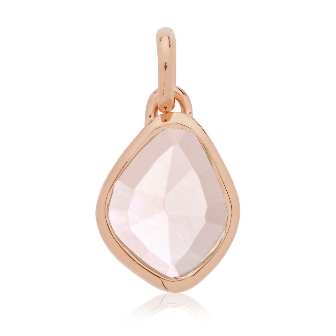 Multi Rose Quartz Rose Gold Siren Small Nugget Pendant Charm main product photo