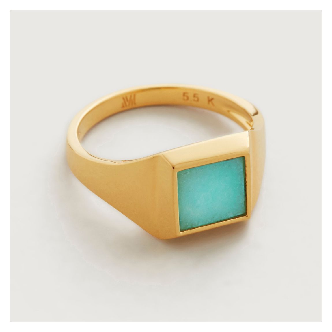 Amazonite Signature Signet Gemstone Ring main product photo