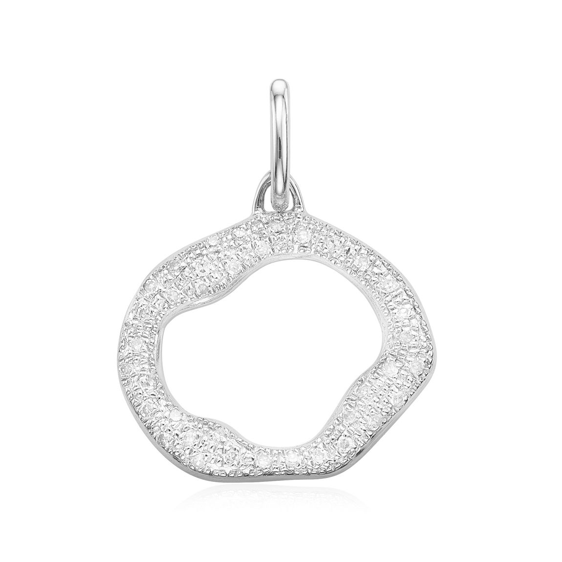 Silver Riva Circle Pendant Charm main product photo