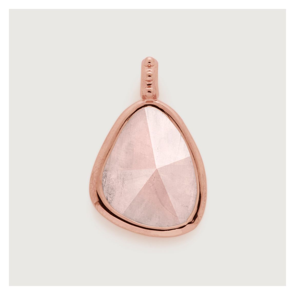 Rose Quartz Rose Gold Rose Gold Deia Gemstone Pendant main product photo