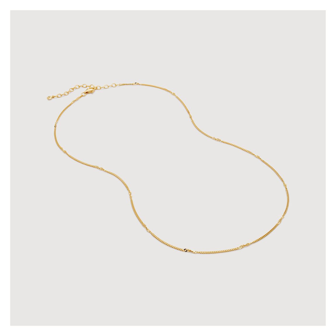 Silver Curb Twist Choker Necklace main product photo
