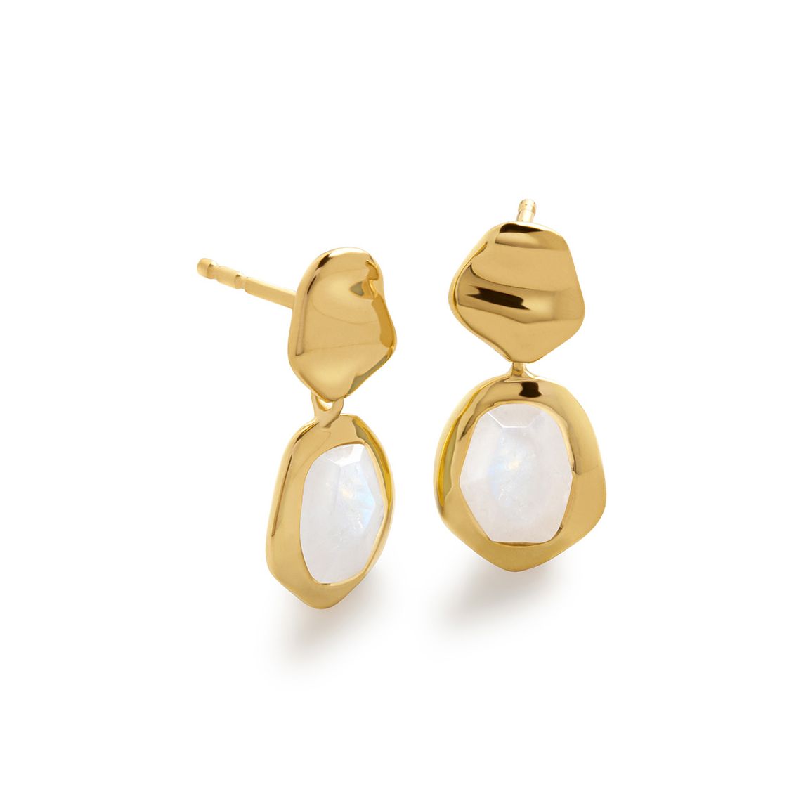Moonstone Gold Plated Odyssey Gemstone Small Drop Earrings main product photo