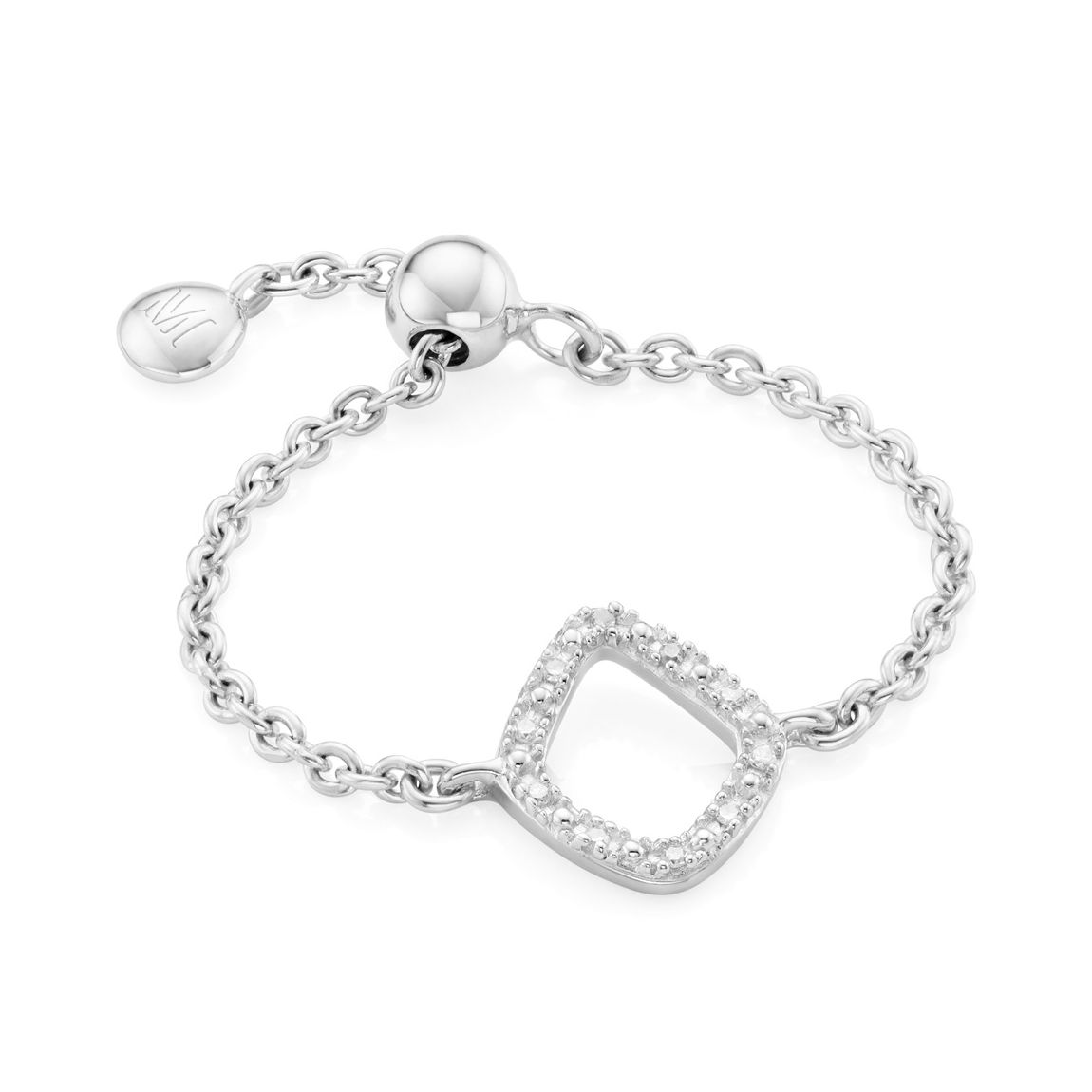 Silver Riva Mini Kite Adjustable One Size Friendship Ring main product photo