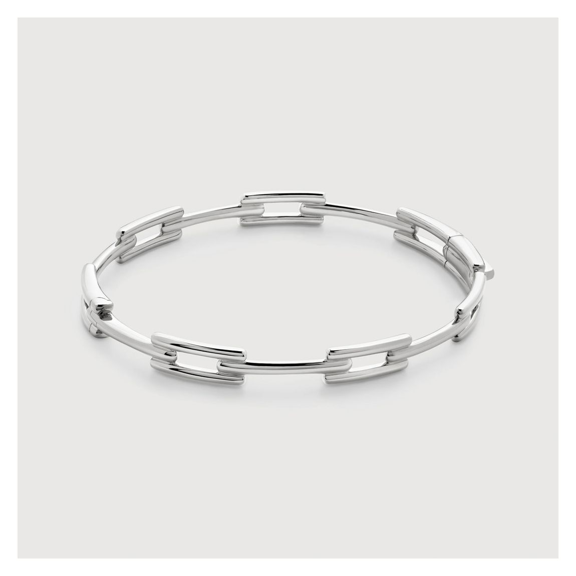 Silver Signature Link Skinny Bangle main product photo