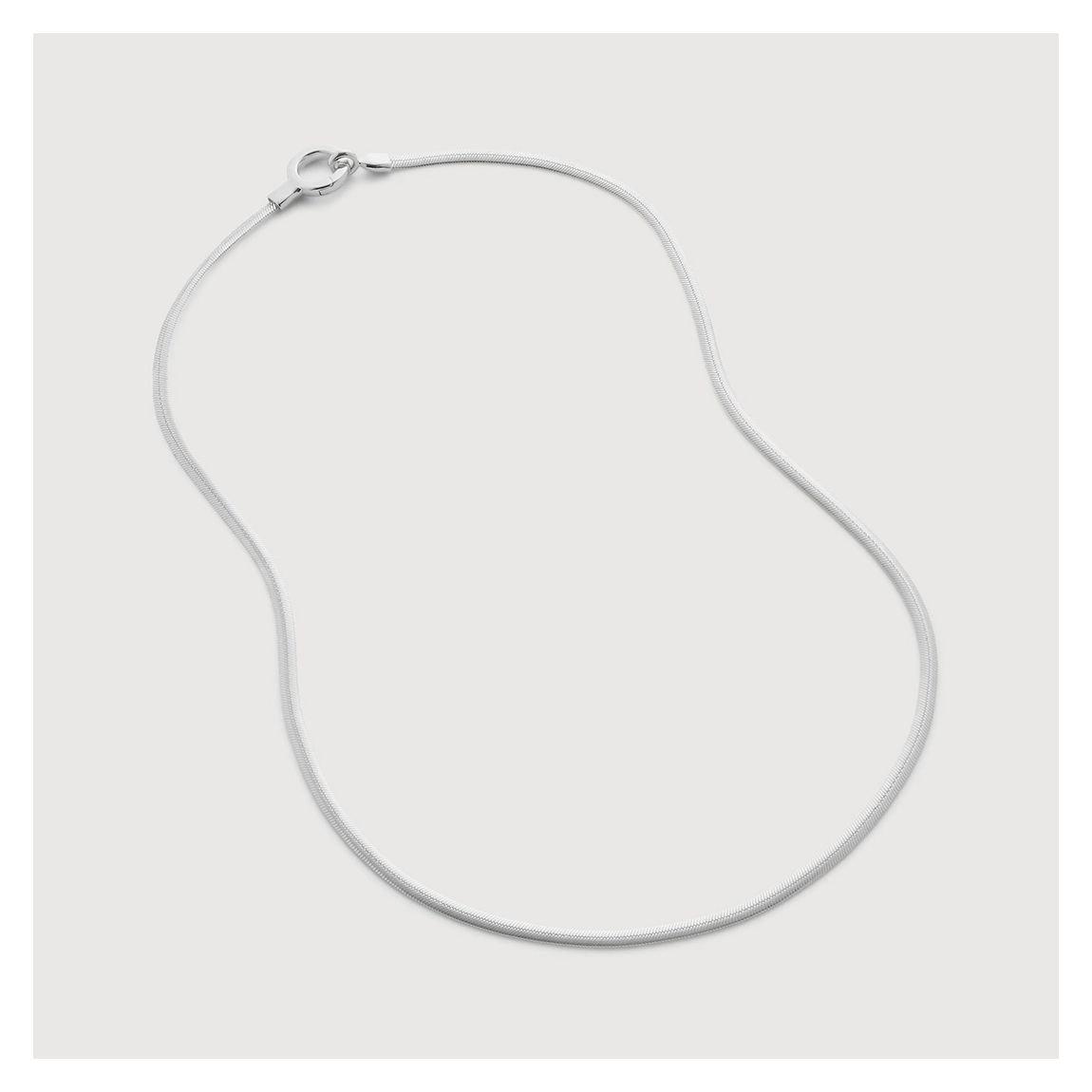 Silver Snake Wide Chain Necklace main product photo