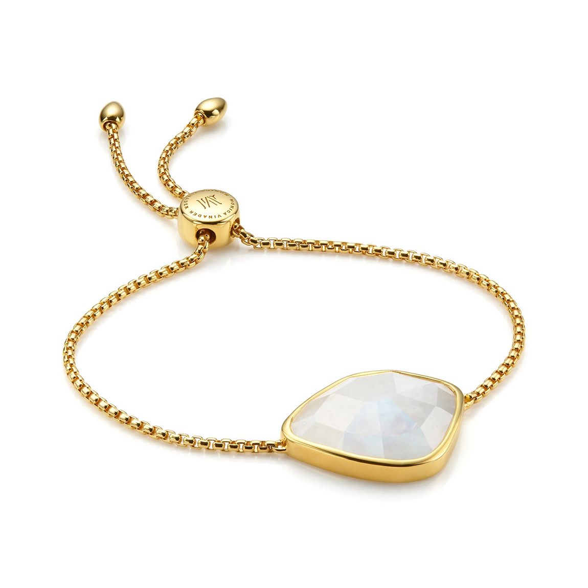 Moonstone Gold Plated Siren Nugget Cocktail Friendship Chain Bracelet main product photo