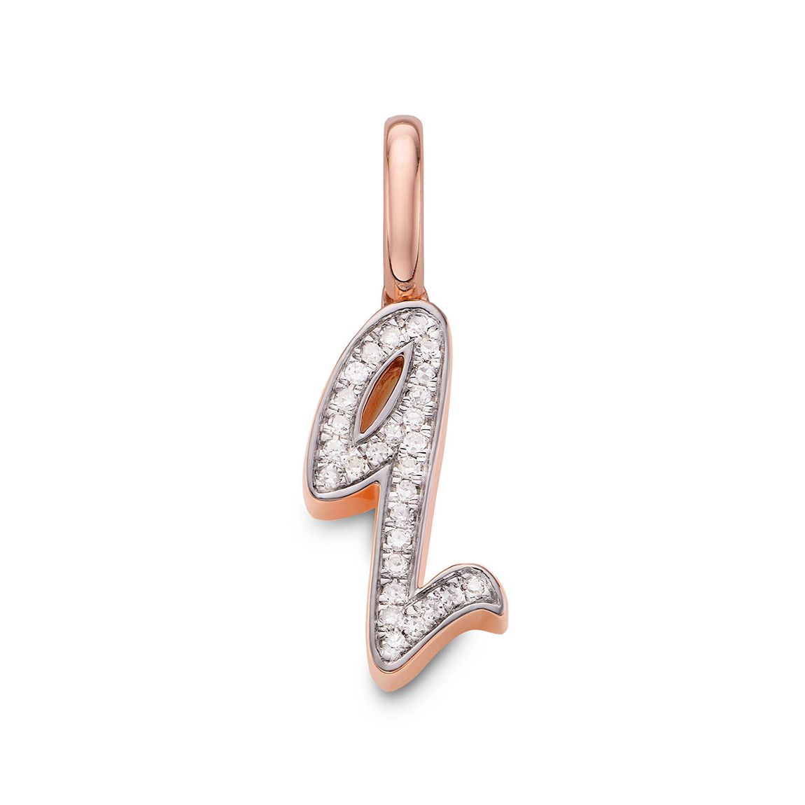 Rose Gold Diamond Alphabet Q Diamond Pendant Charm main product photo