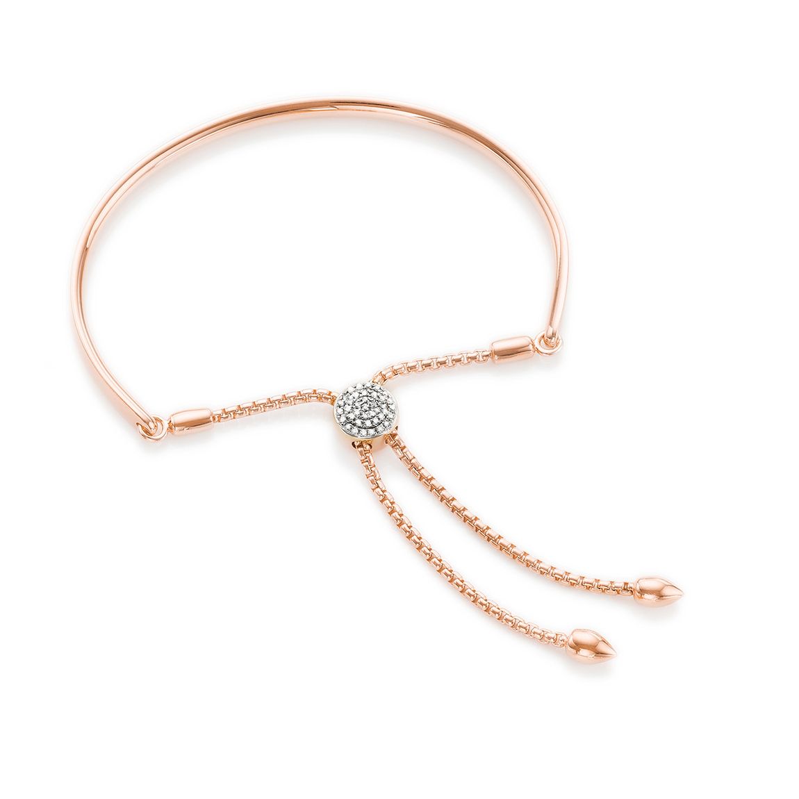 Rose Gold Fiji Diamond Toggle Bracelet main product photo