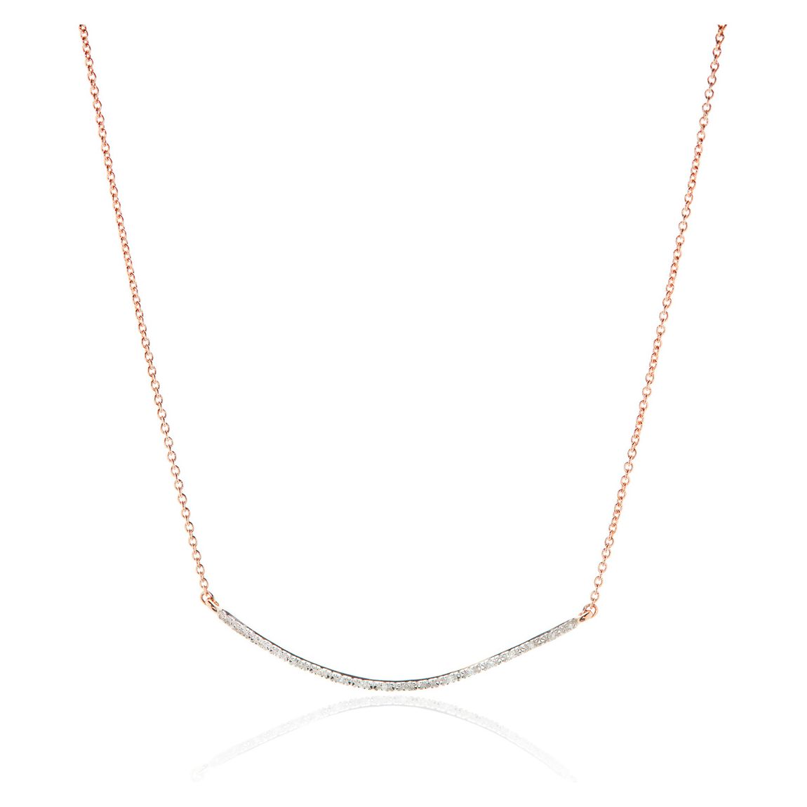 Rose Gold Rose Gold Riva Wave Necklace main product photo