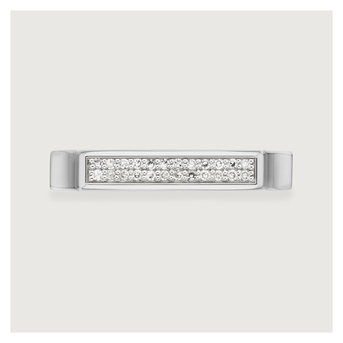 Silver Signature Diamond Ring Size I main product photo
