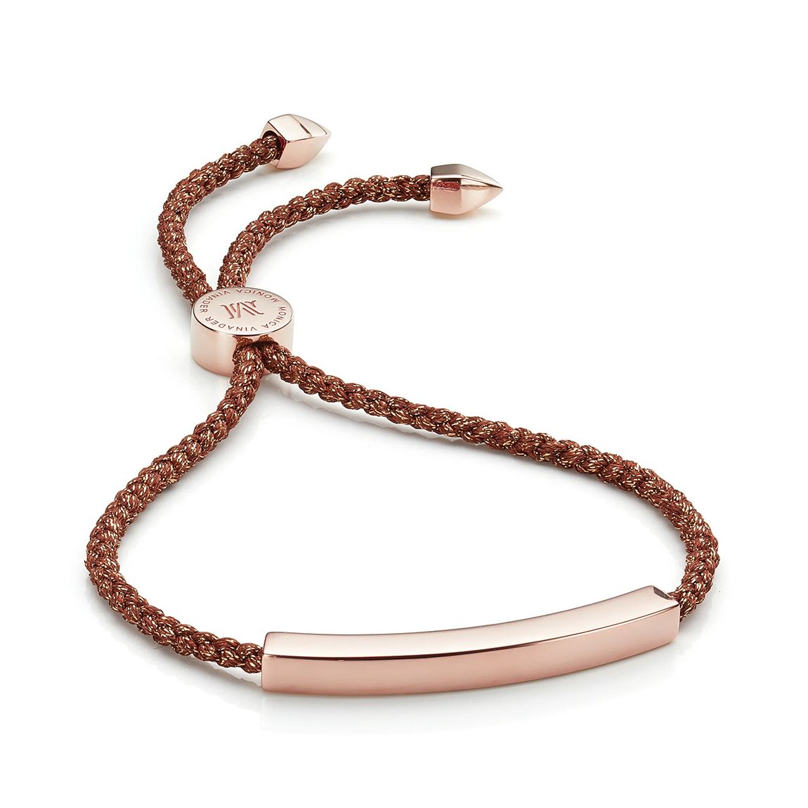 Rust Metallica Rose Gold Linear Friendship Petite Bracelet main product photo