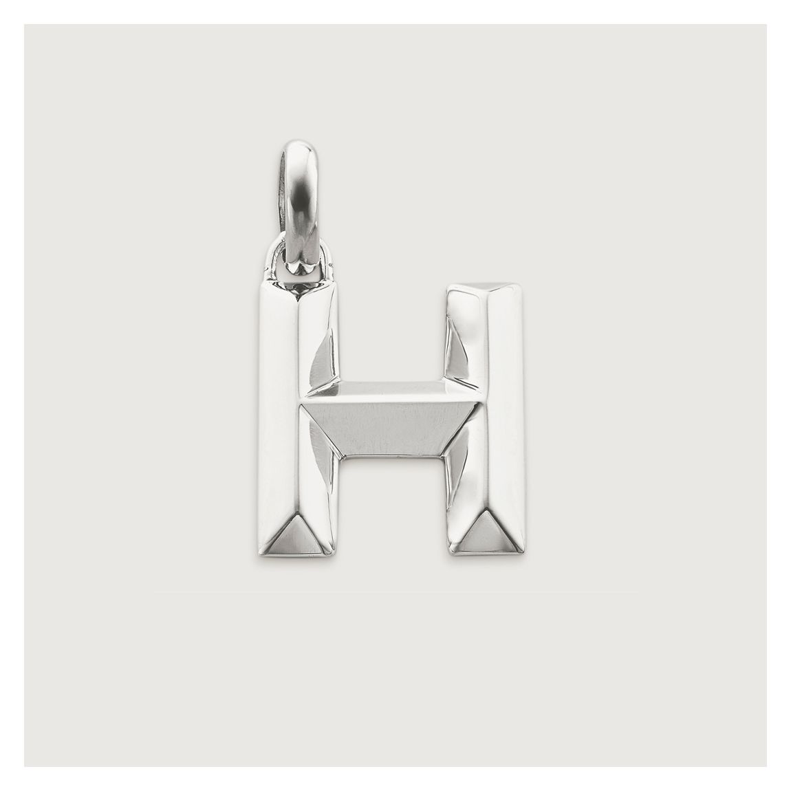 Silver Alphabet H Pendant Charm main product photo