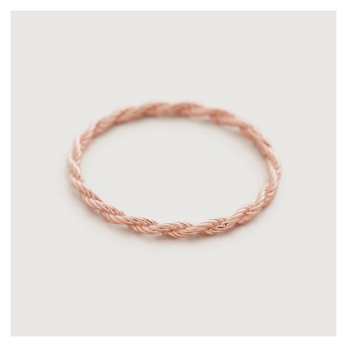 Rose Gold Linear Large Plain Ring main product photo