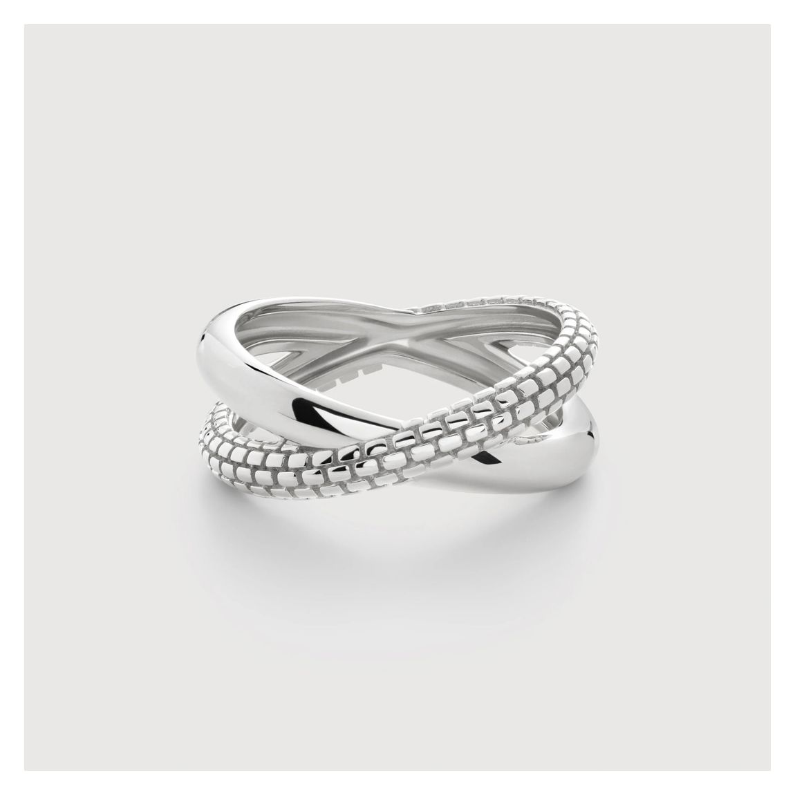 Silver Heirloom Crossover Ring Size M main product photo