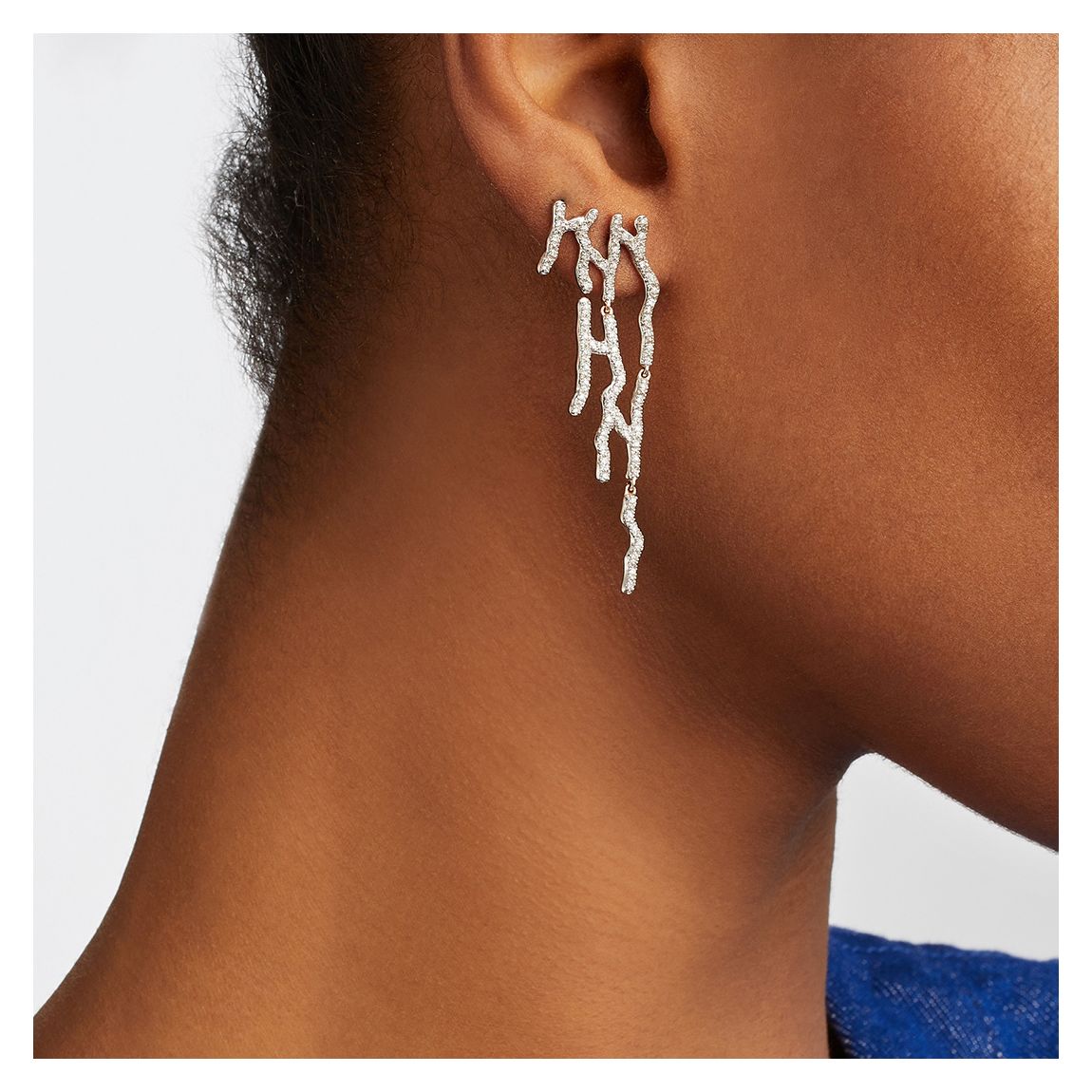 Rose Gold Riva Waterfall Cocktail Earrings main product photo