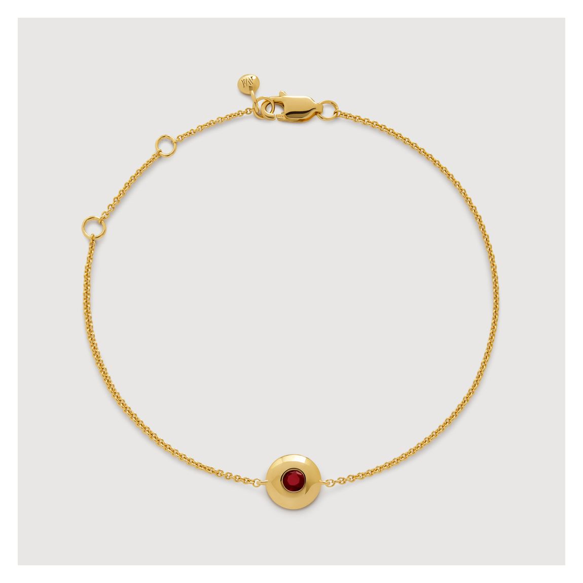 Ruby July Birthstone Chain Bracelet main product photo