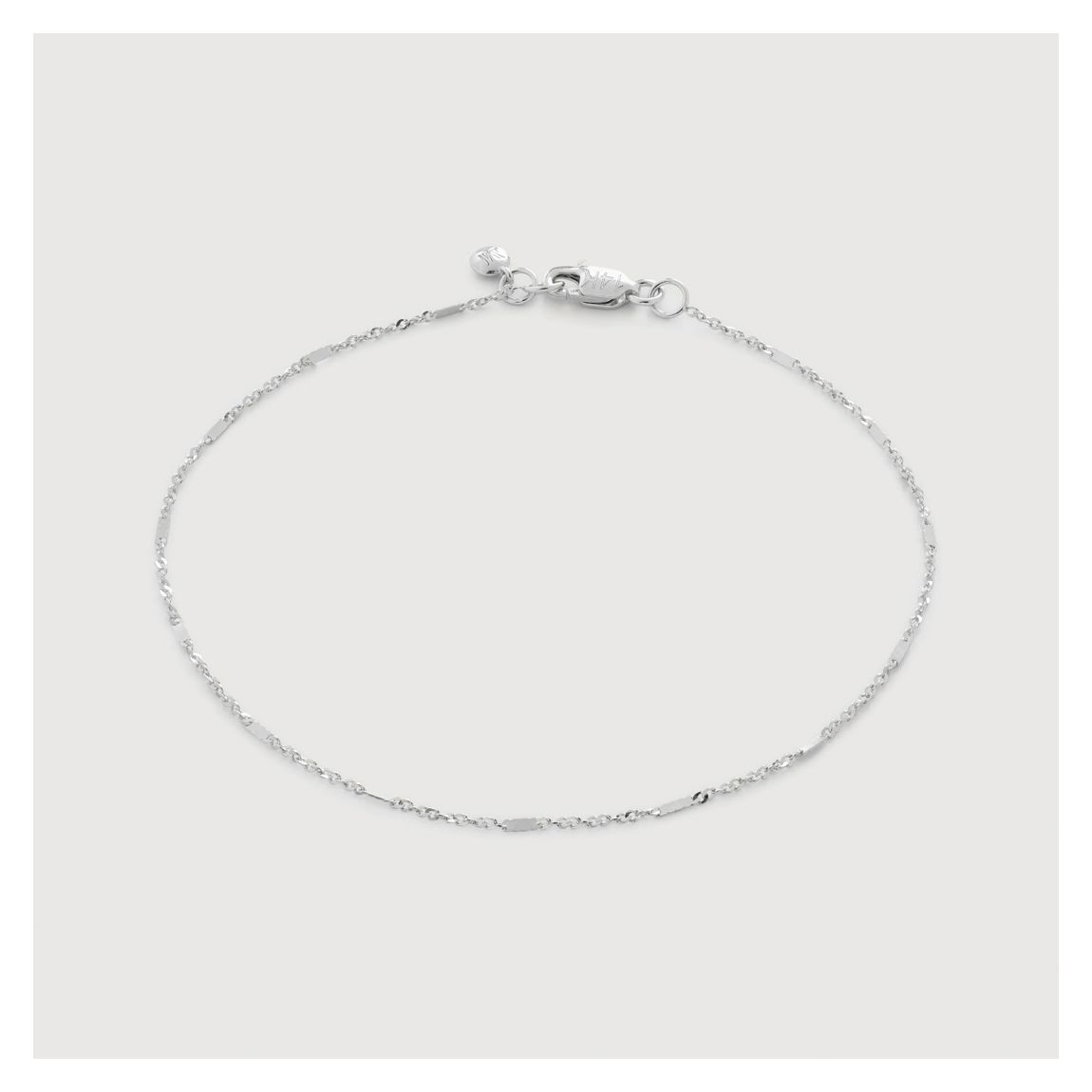White Gold Shimmer Chain Bracelet main product photo