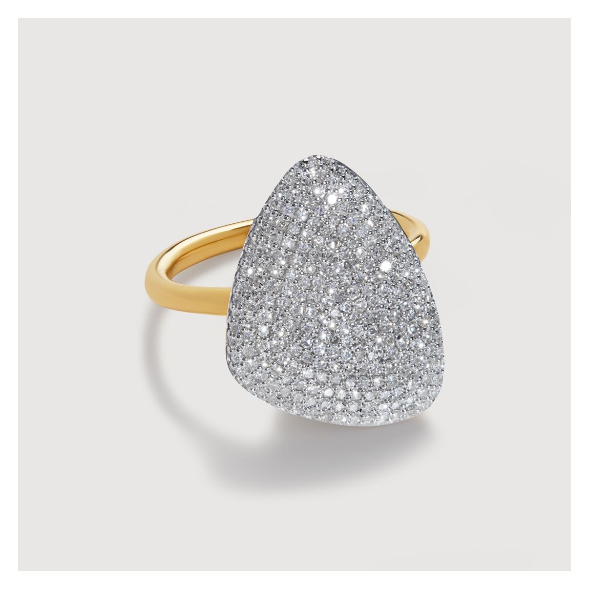 Gold Plated Nura Teardrop Diamond Ring main product photo