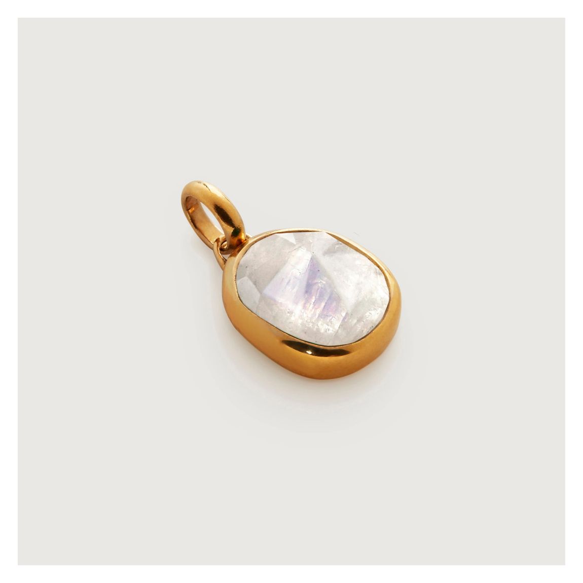 Moonstone Gold Siren Medium Bezel Pendant Charm main product photo