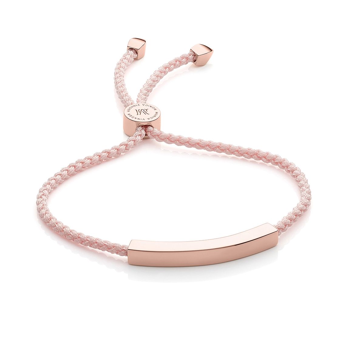 Ballet Pink Rose Gold Linear Friendship Bracelet main product photo