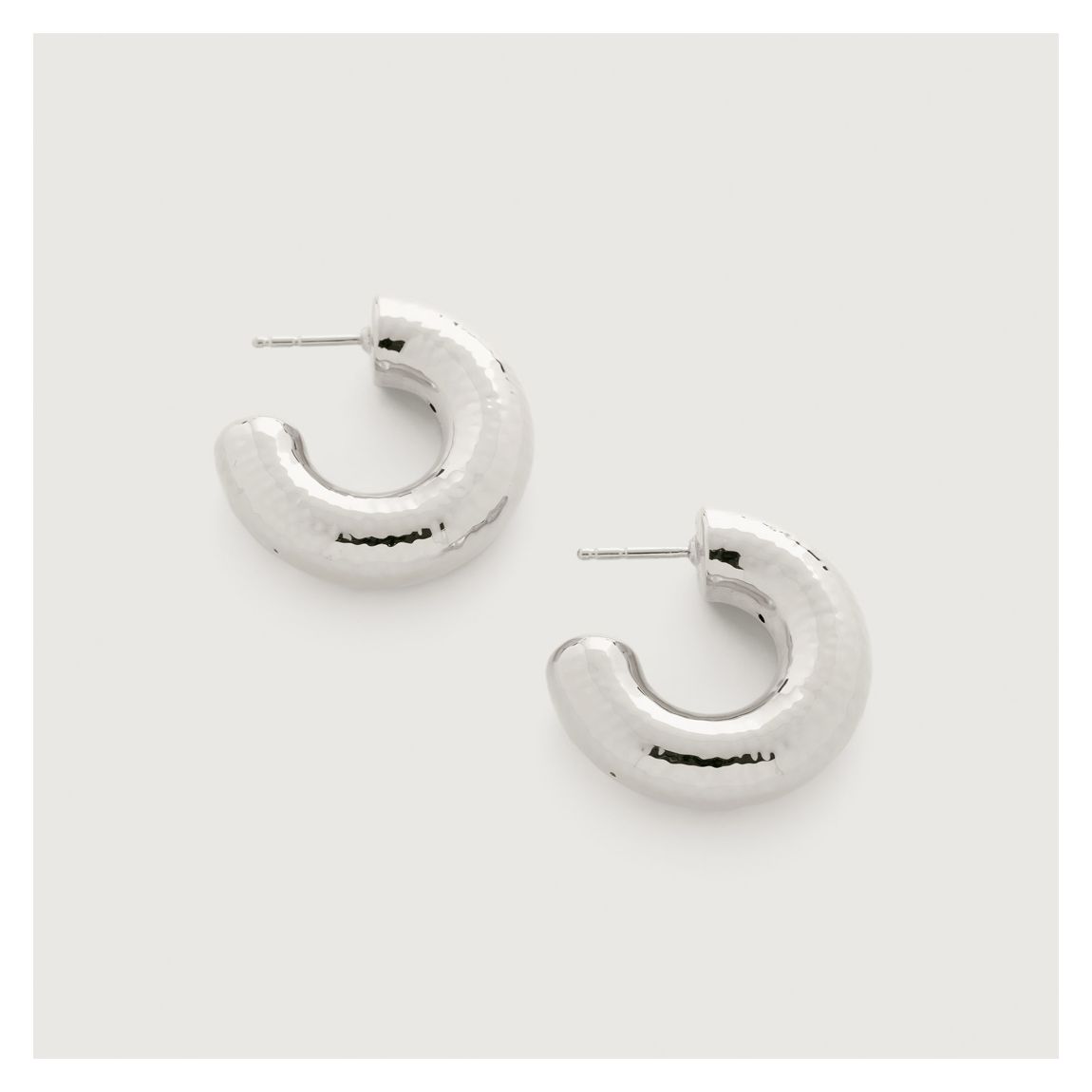 Silver Siren Muse Chunky Medium Hoop Earrings main product photo