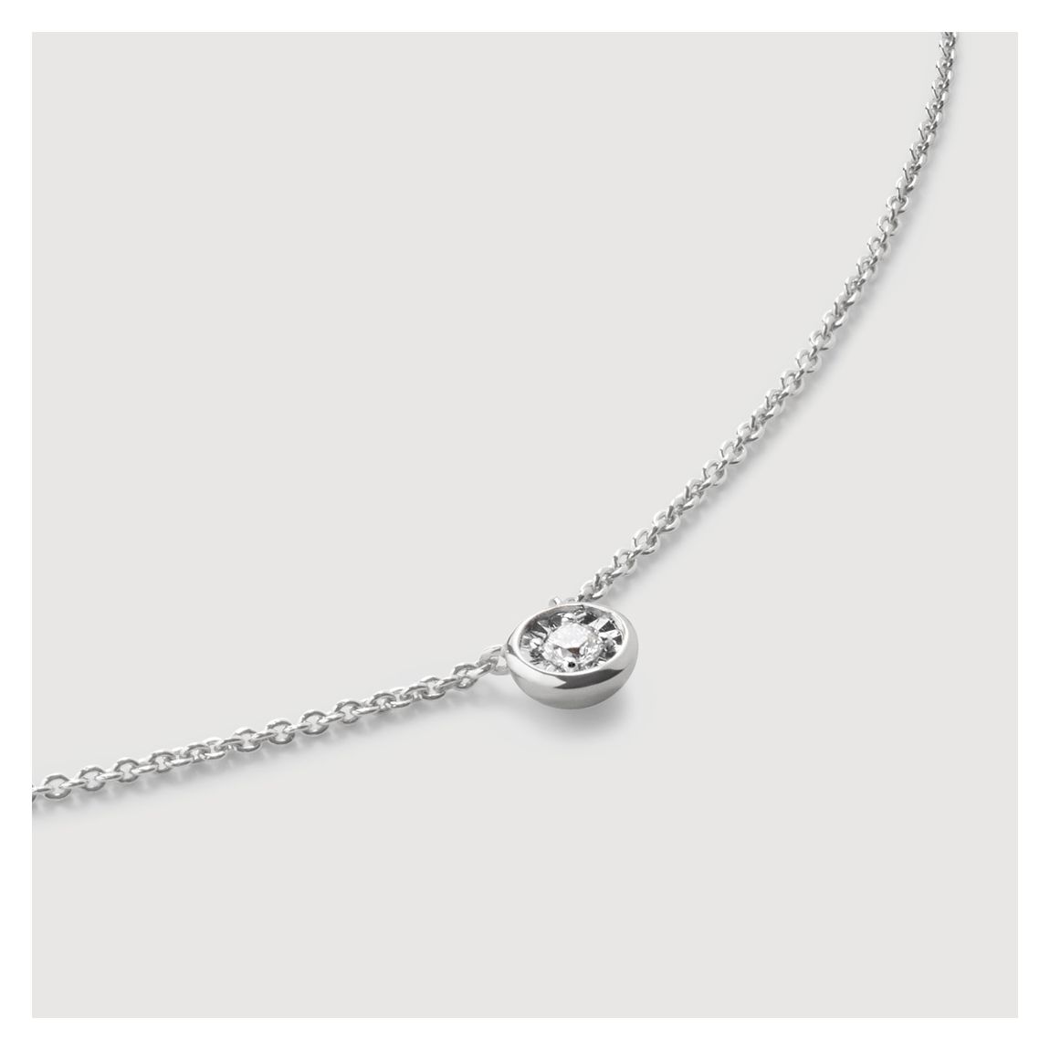 Silver Lab Grown Diamond Essentials Necklace main product photo